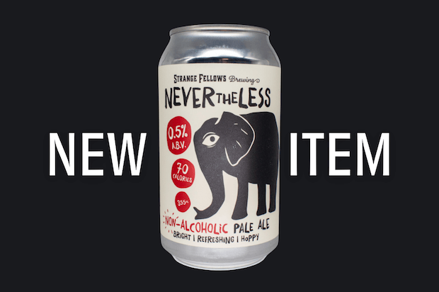 New Item: Strange Fellows Brewing Non-Alcoholic Pale Ale can, available at Ignite